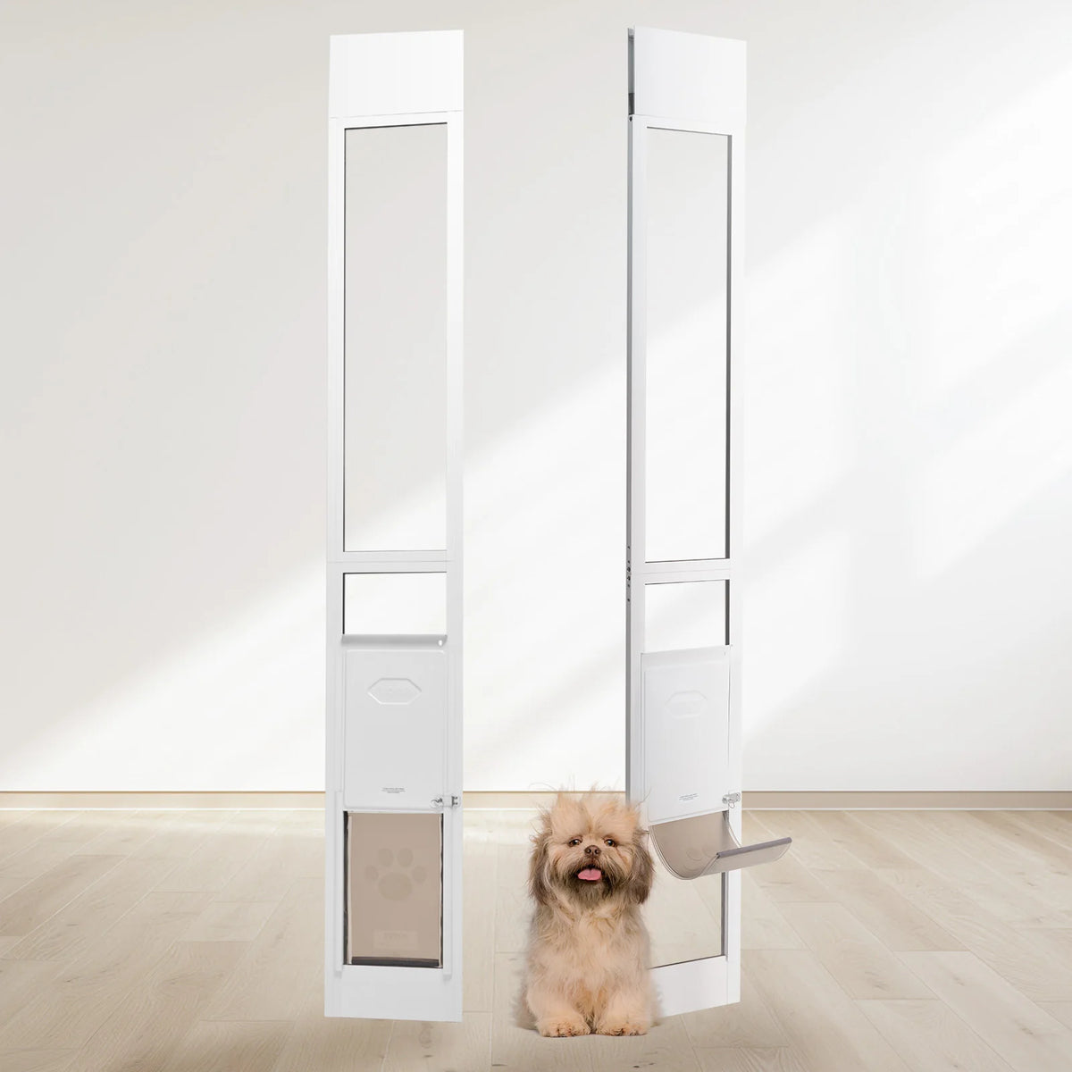 Adjustable Aluminum Pet Door Insert For Sliding Glass Doors