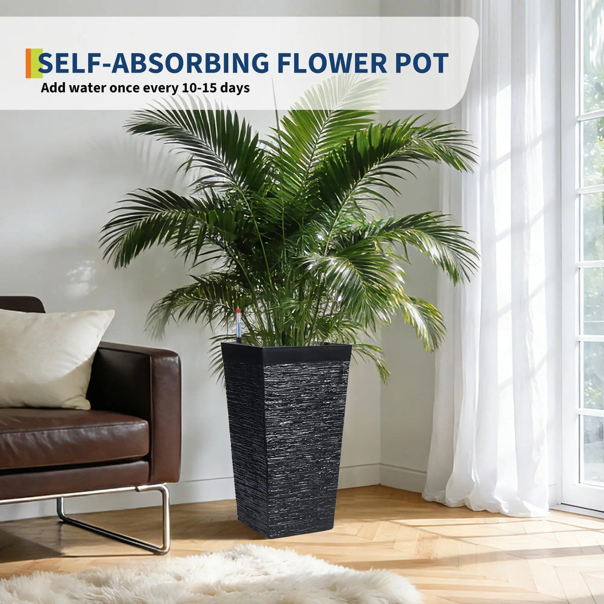 HiMiss Self Watering Planter Pots For Indoor Outdoor Use