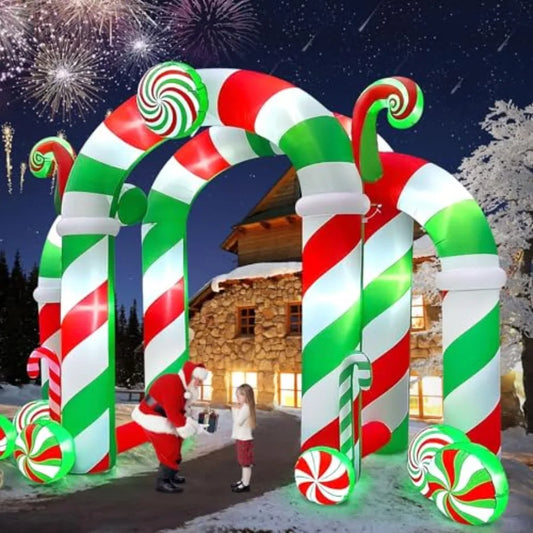 OLOEY Outdoor Christmas Archway Inflatable Decoration With LED Lights