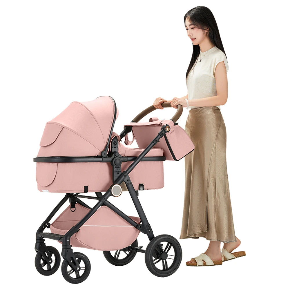 B.Childhood 2 In 1 Foldable Baby Stroller Adjustable Canopy