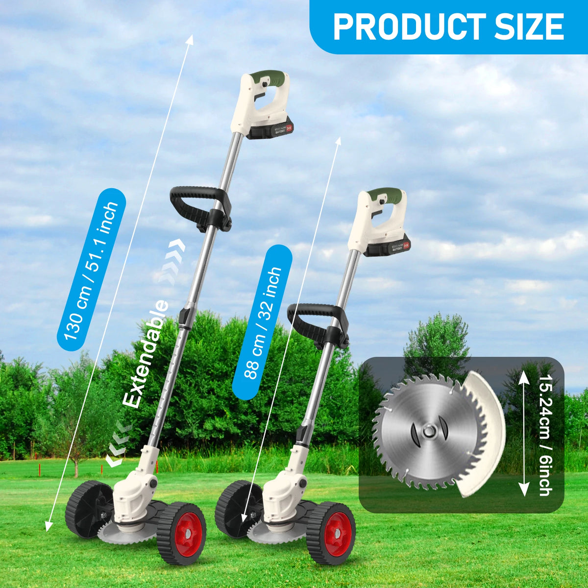 21V Cordless Brushless Grass Trimmer Lawn Mower System
