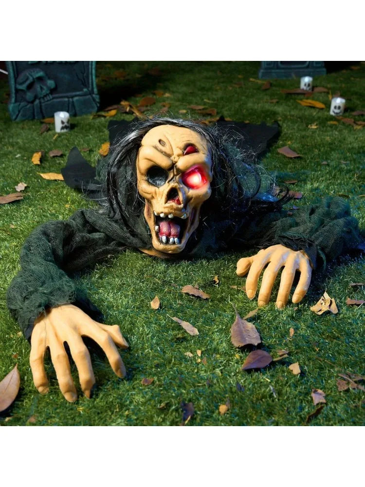 Halloween Zombie Groundbreaker Outdoor Graveyard Decor With Glowing Eyes