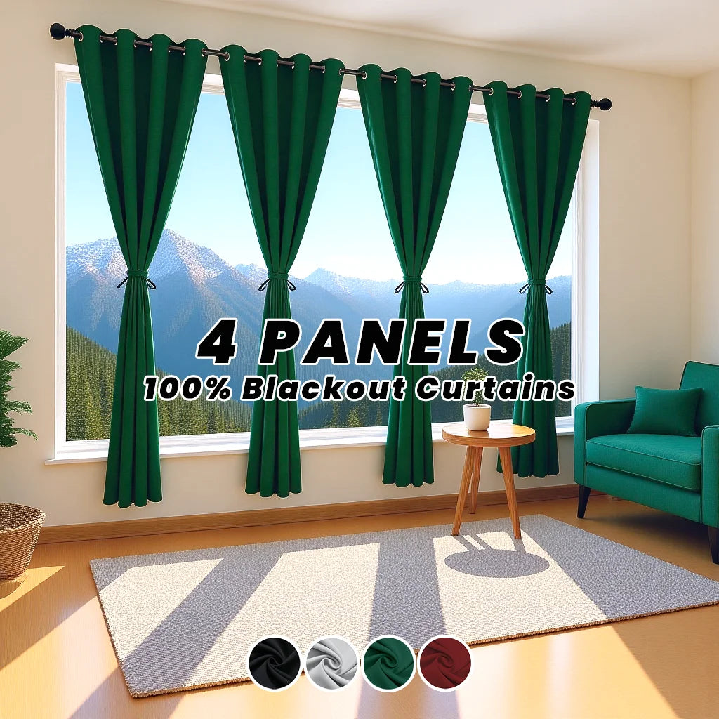Thermal Blackout Curtains Noise Reducing Privacy Drapes For Home Decor