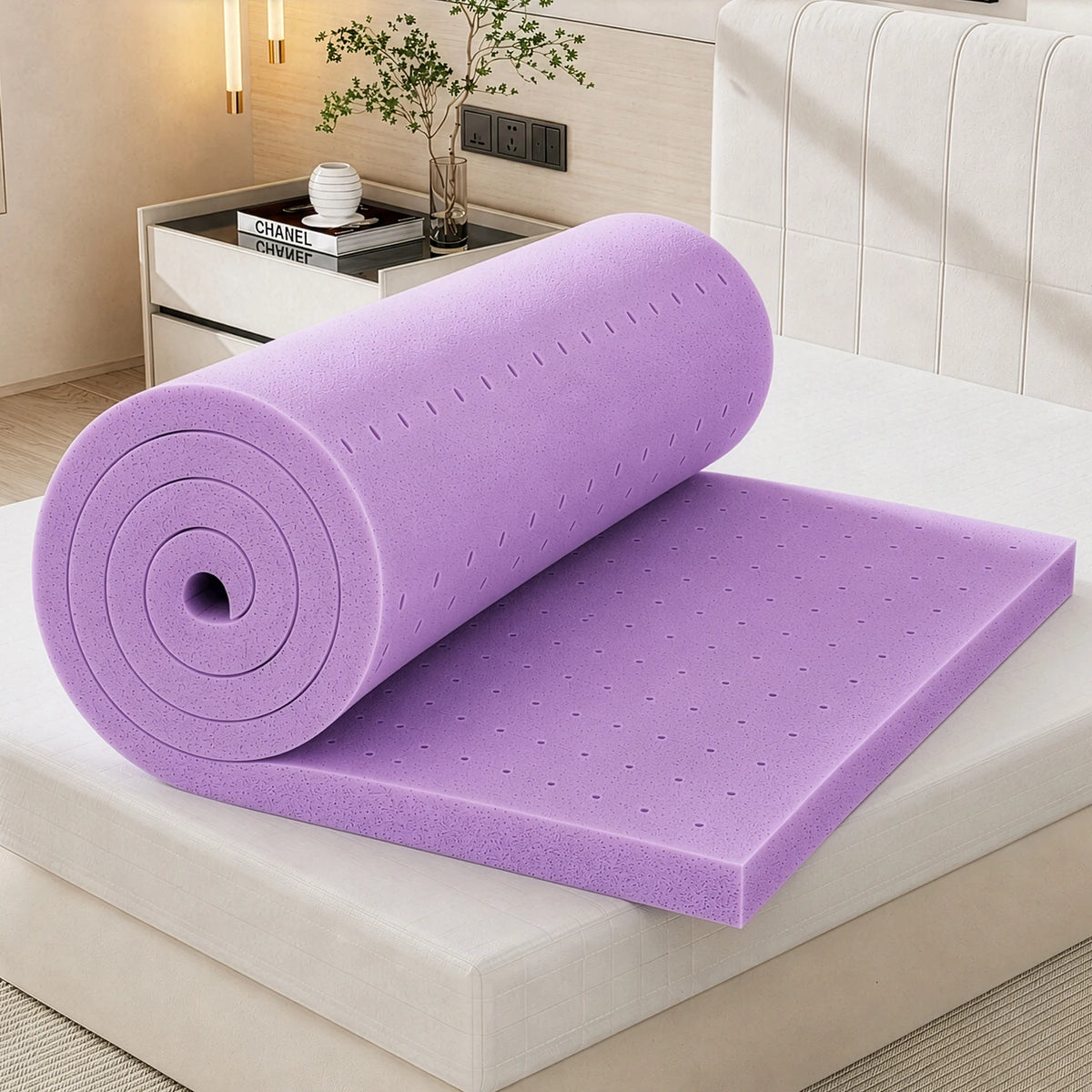 JHK Cooling Gel Memory Foam Mattress Topper For Bedroom
