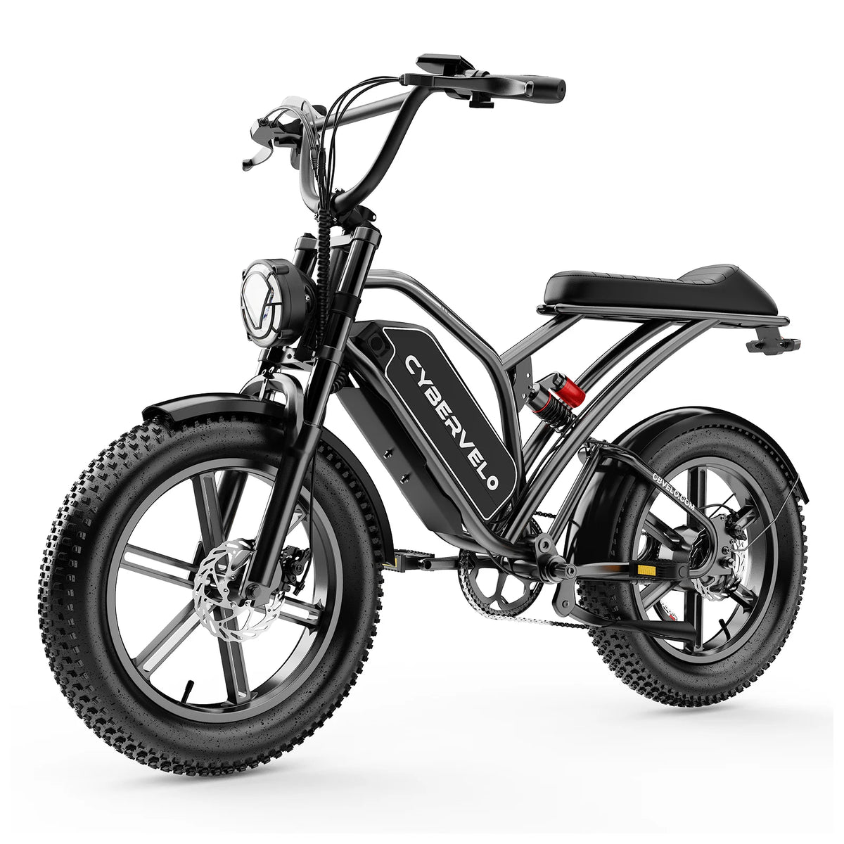 Cybervelo 1000W Electric Bike for Adults 20" Fat Tire All-Terrain E-Bike 48V 20AH/30AH Removable Battery 30MPH Electric Dirt Bike EK11