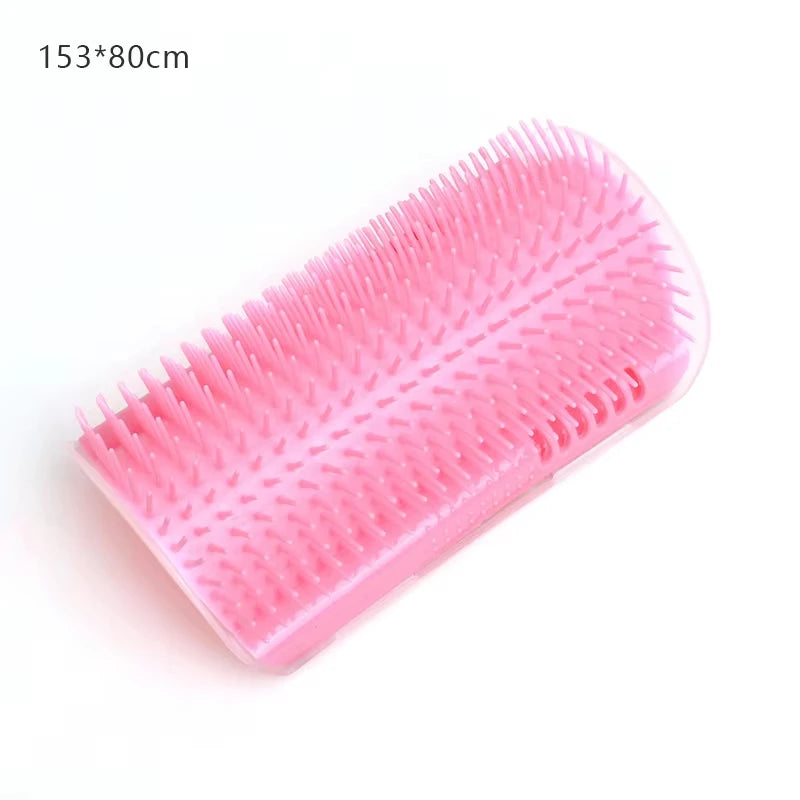 Cat Deshedding Massage Comb Corner Scratcher Brush With Catnip