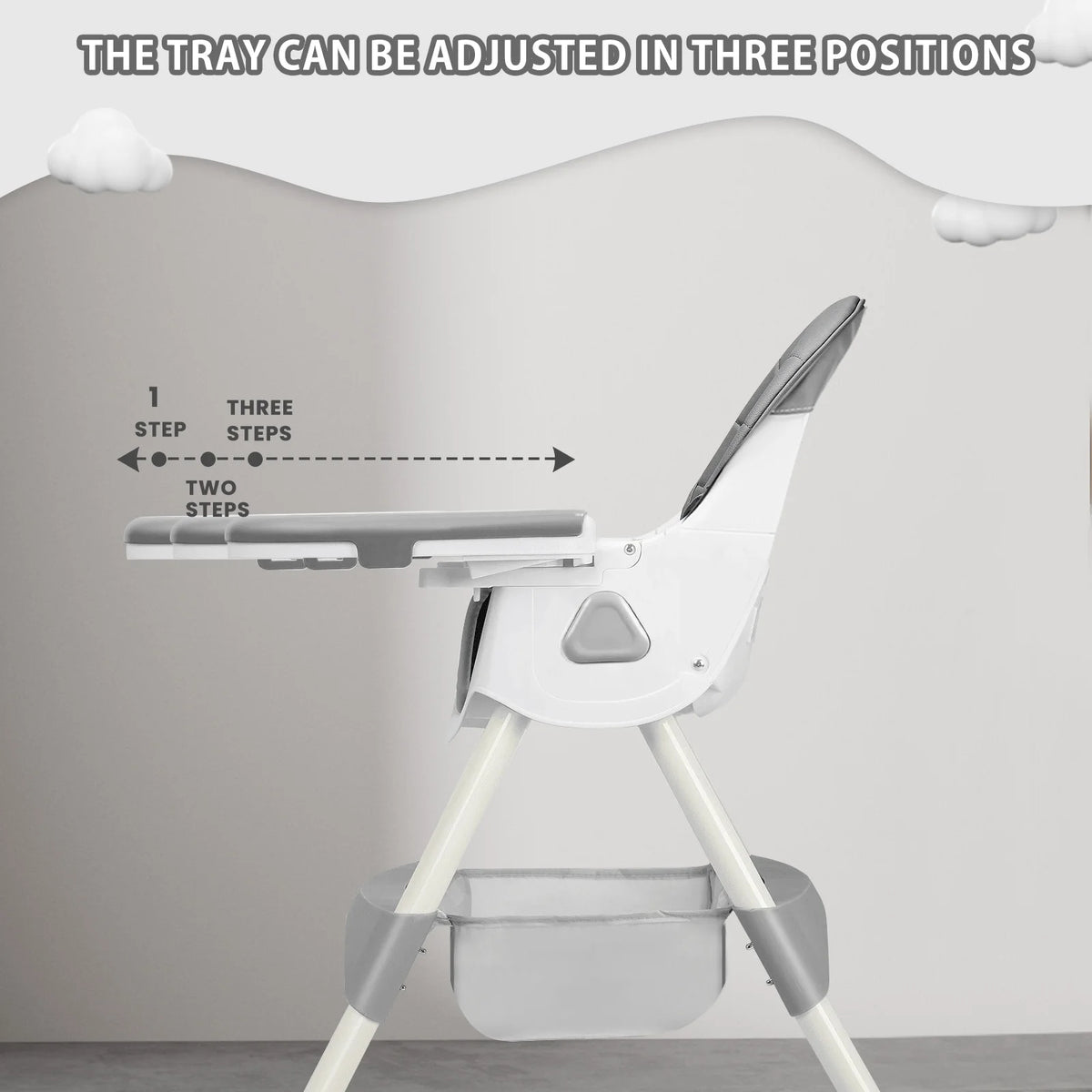 Piorlado Foldable Baby High Chair With Easy Clean Tray