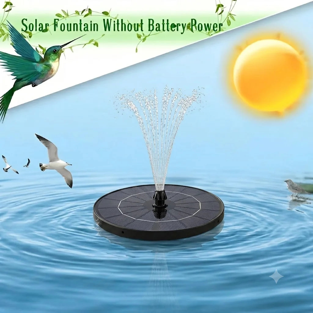 Solar Powered Water Fountain For Outdoor Garden And Pond Decor