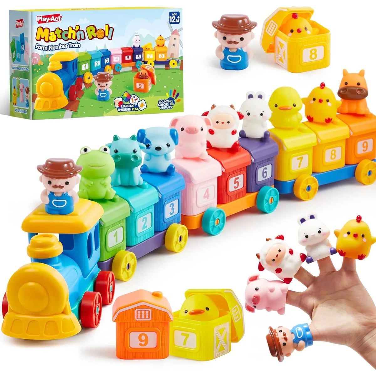 Joyfy Learning Farm Train Counting Matching Sorting Puzzle Toy
