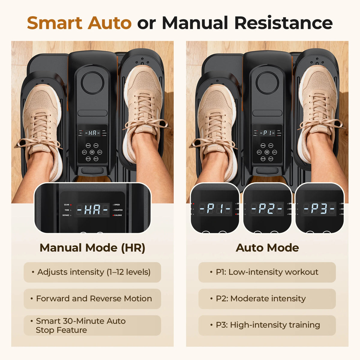 Under Desk Elliptical Machine With Remote Control For Leg Exercise