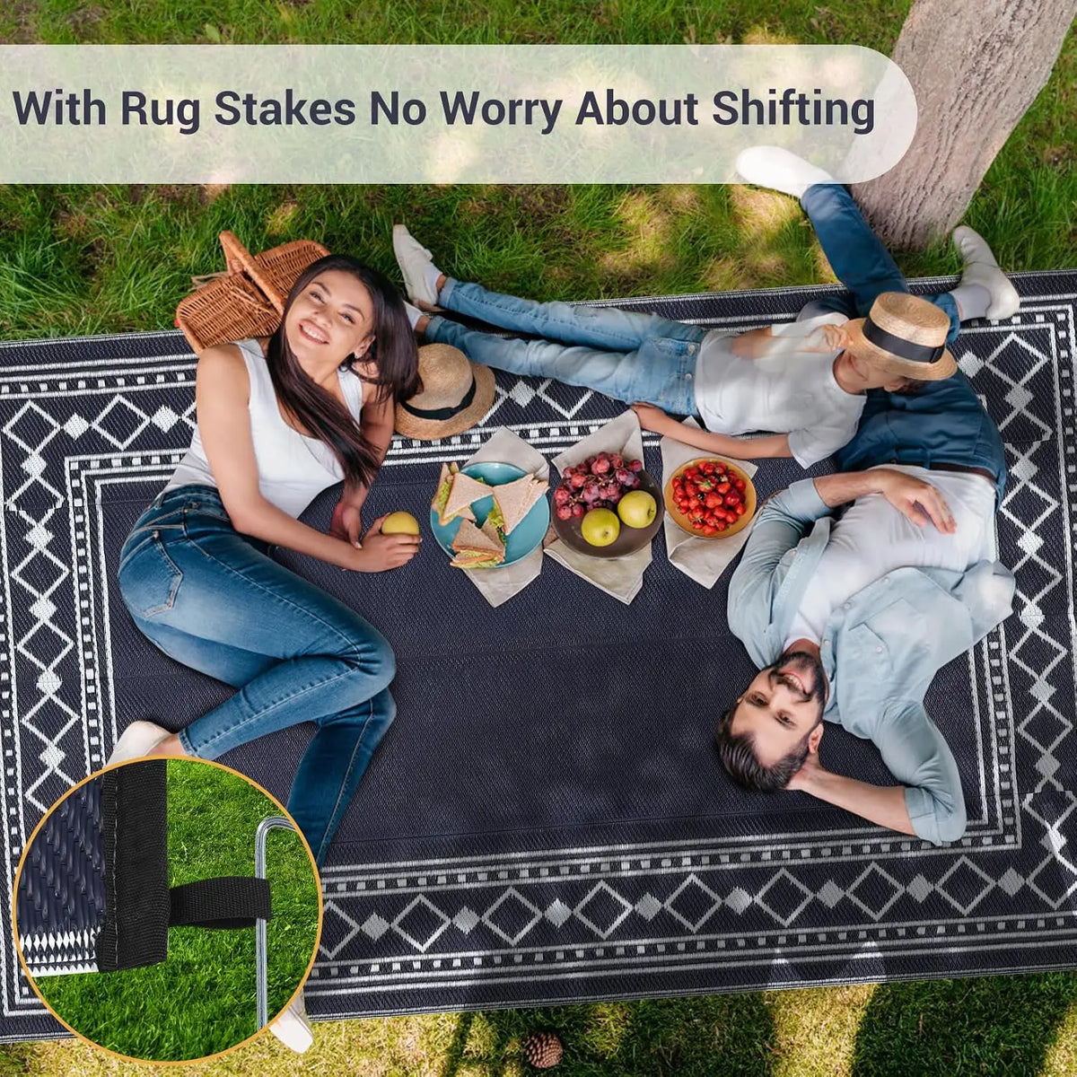Garvee Waterproof Flocking Area Rug For Modern Home Decor