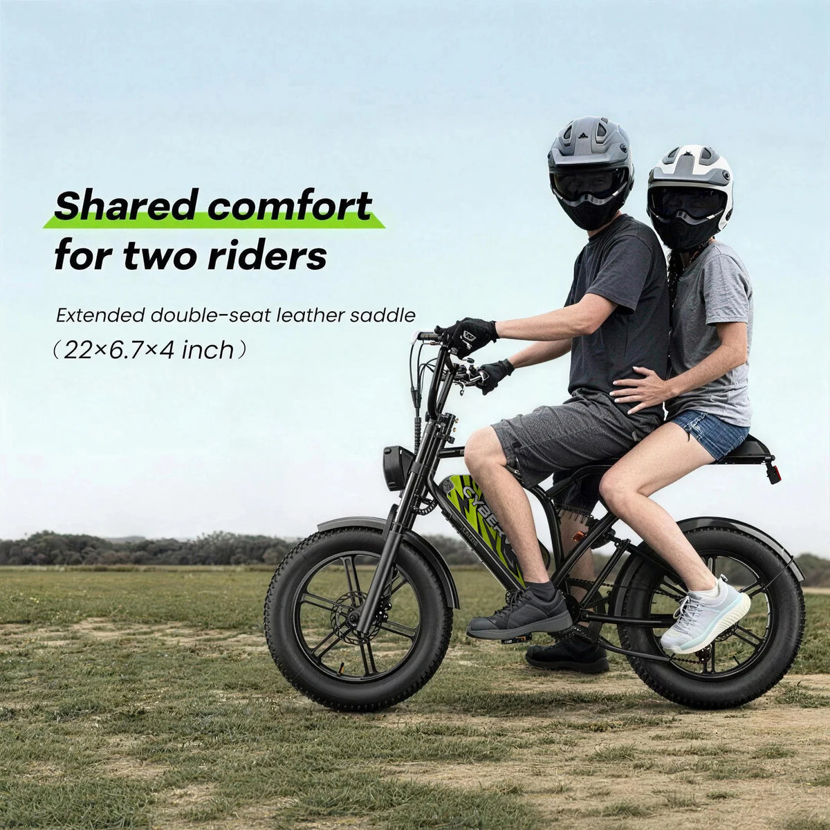 Cybervelo 1000W Electric Bike for Adults 20" Fat Tire All-Terrain E-Bike 48V 20AH/30AH Removable Battery 30MPH Electric Dirt Bike EK11