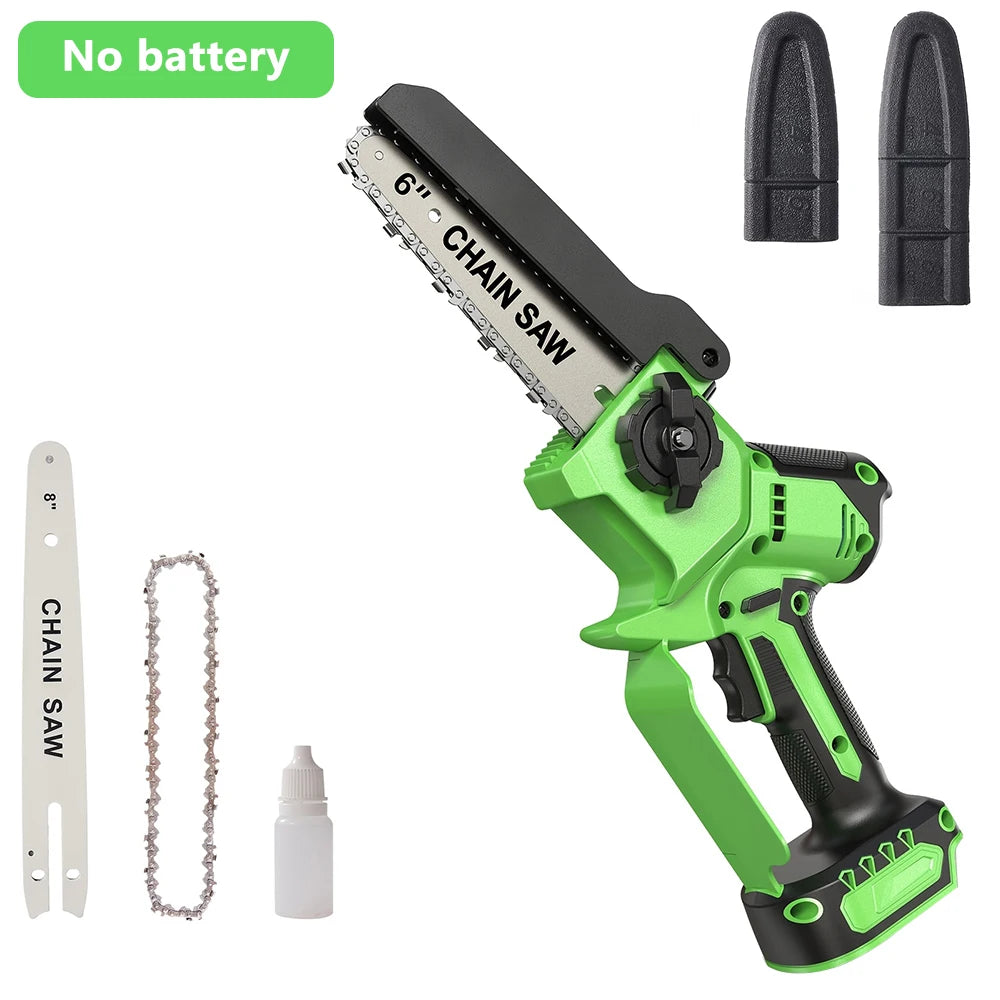 TaskStar Brushless Cordless Chainsaw For Wood Cutting With Dual Batteries