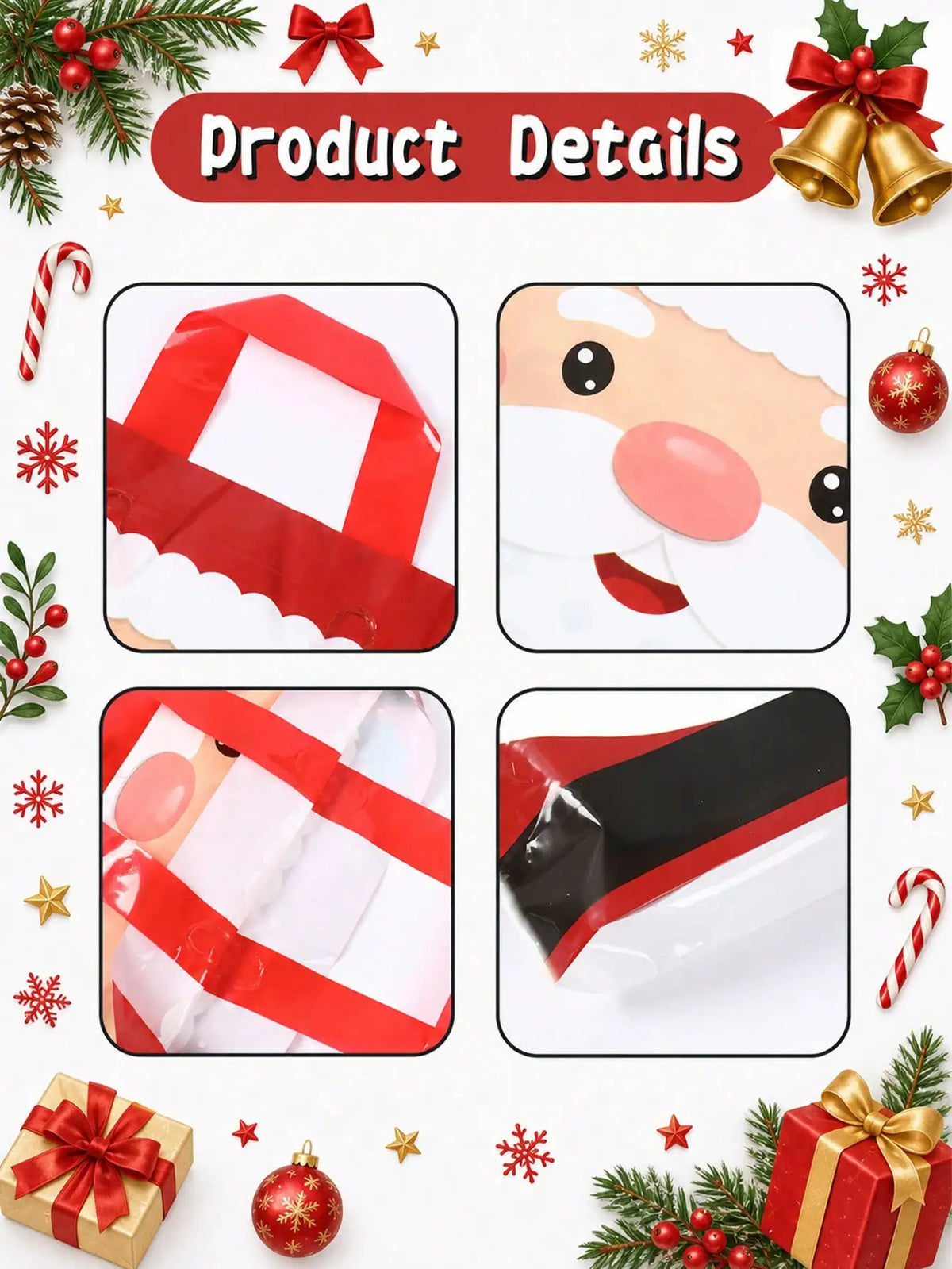 Christmas Gift Bags With Santa Reindeer And Snowman Prints