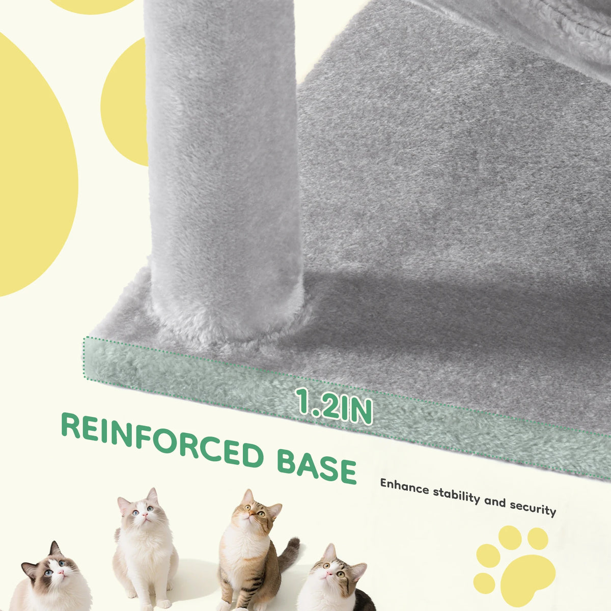 JHK Four Tier Sisal Cat Tree With Sturdy Climbing Tower