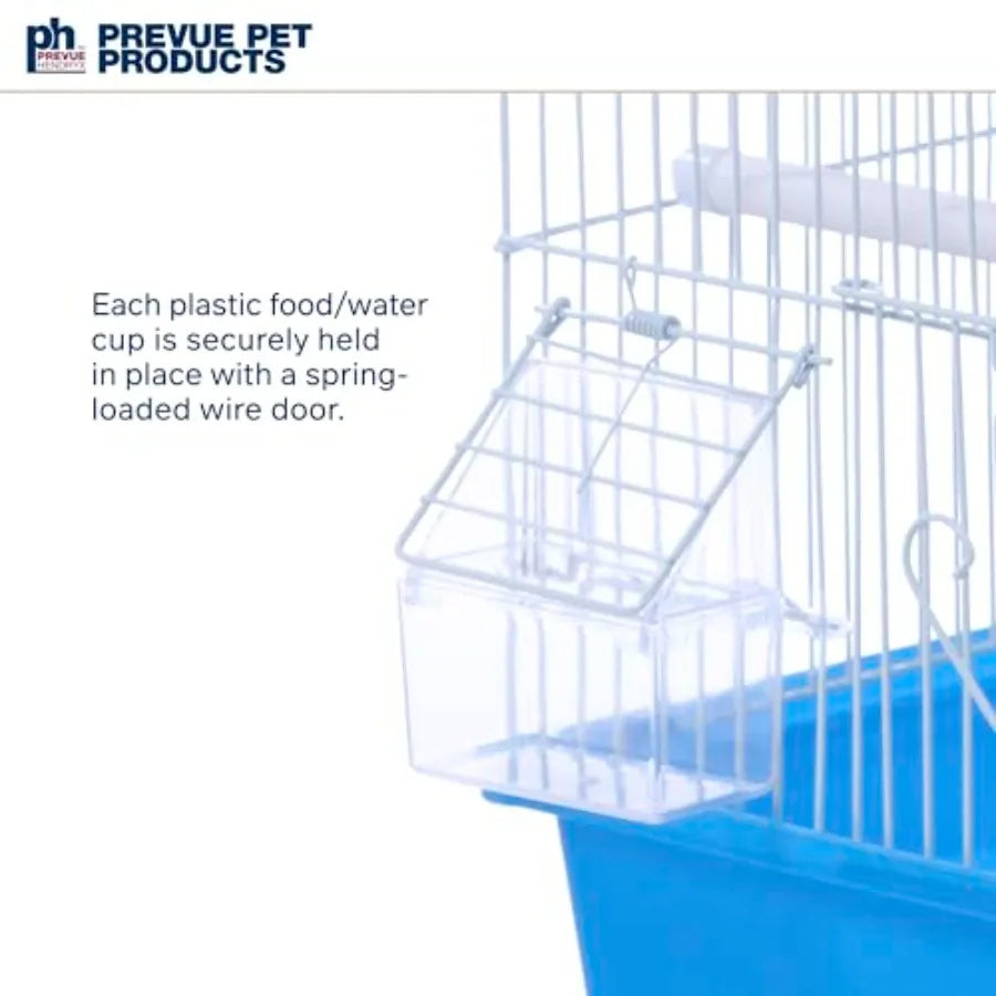 Portable Iron Square Roof Bird Cage With Carrying Handle