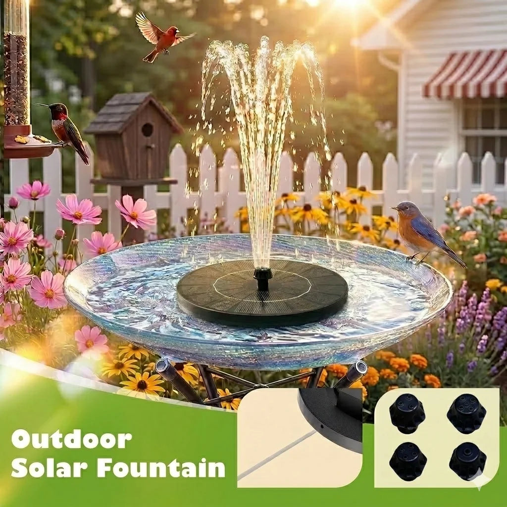 Solar Powered Water Fountain For Outdoor Garden And Pond Decor