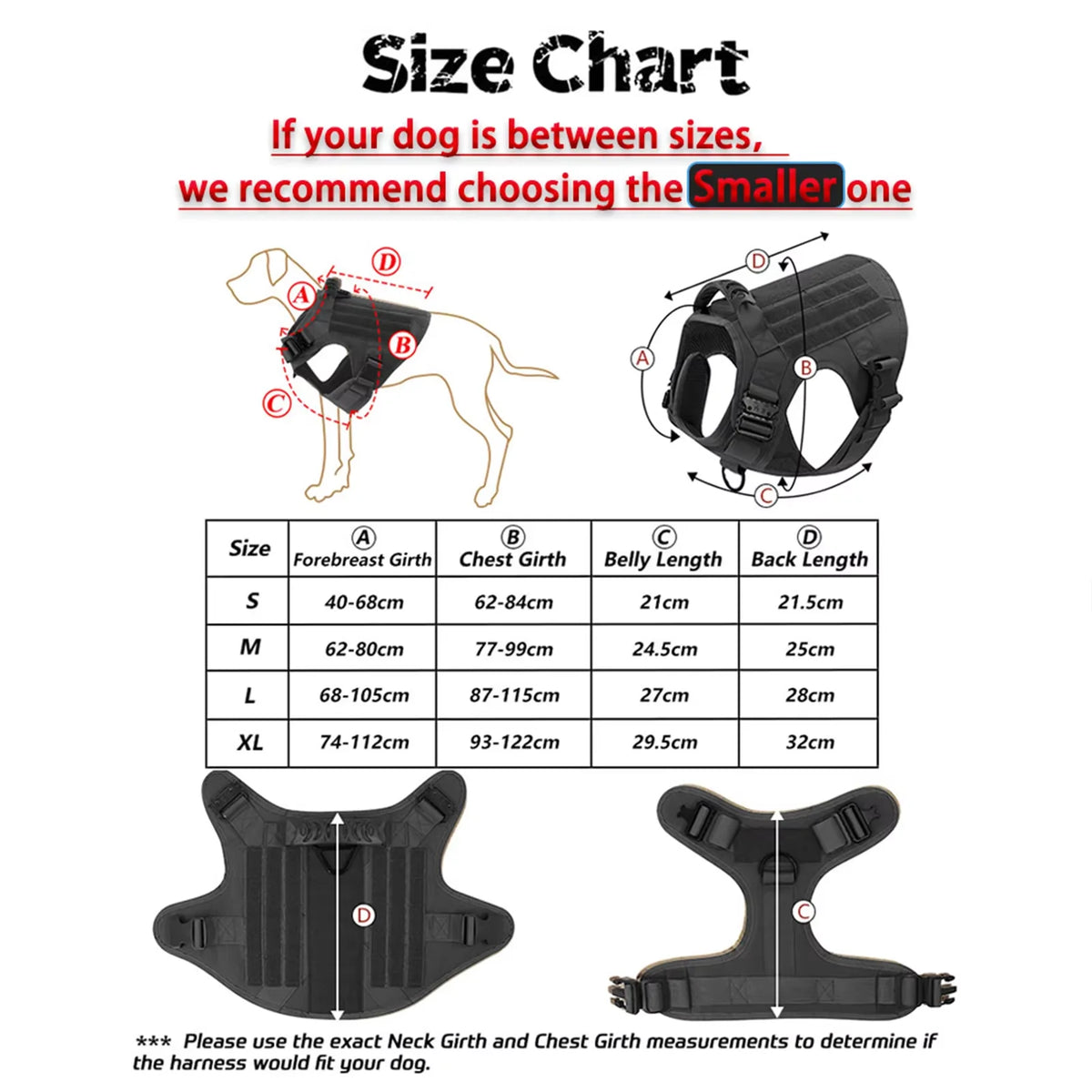 Adjustable Nylon Tactical Dog Harness Collar Leash Training Set