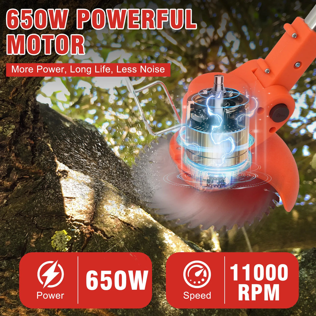 21V Cordless Brushless Grass Trimmer Lawn Mower System