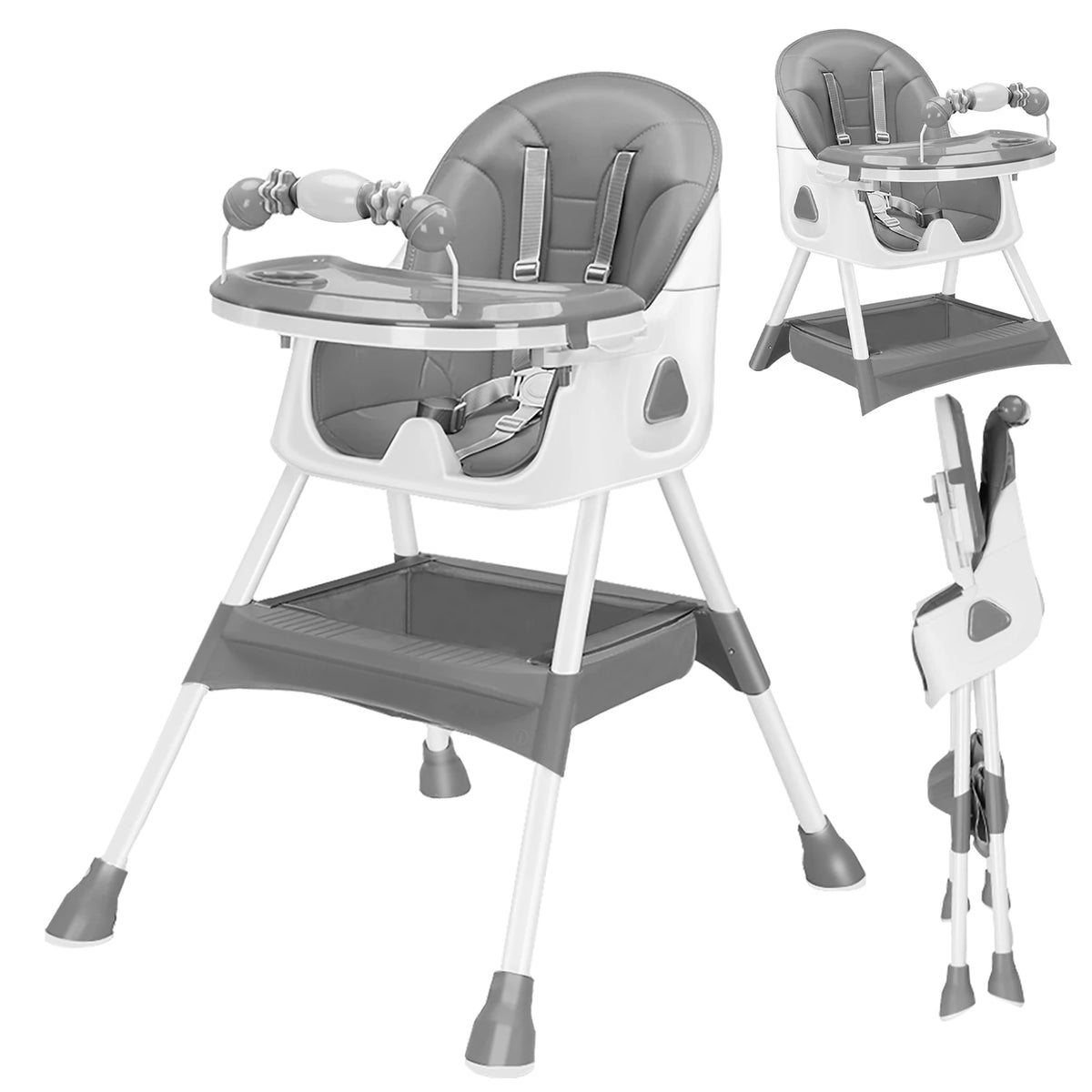 Piorlado Foldable Baby High Chair With Easy Clean Tray