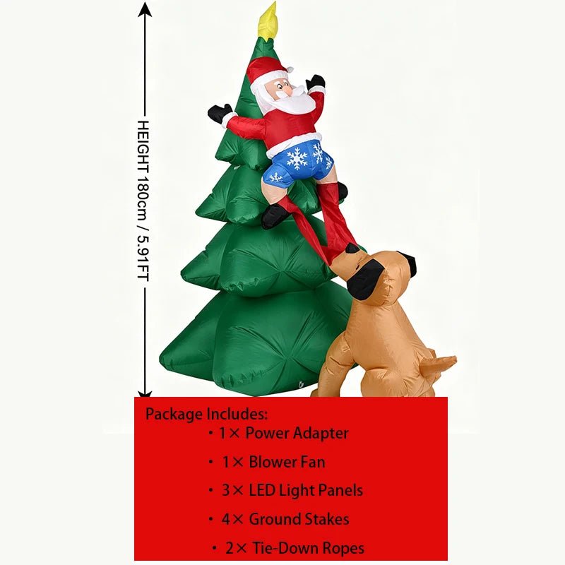 Christmas Tree Blow Up  Yard Decoration, 6.5ft