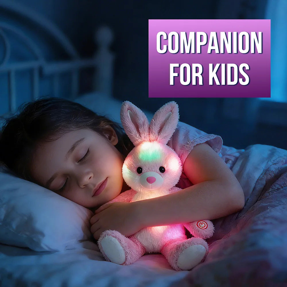 Light Up Rabbit Plush Toy Glowing Stuffed Animal For Kids