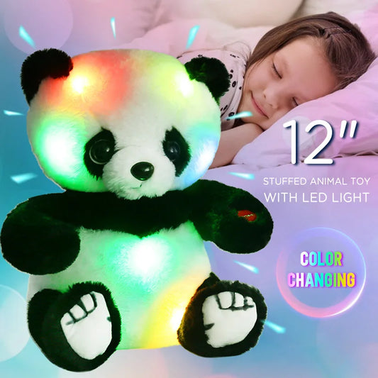 Light Up Panda Bear Plush Toy With Soft Stuffed Comfort