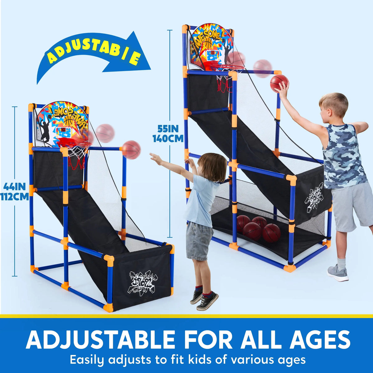Joyfy Led Scoring Basketball Arcade Game With Adjustable Hoop