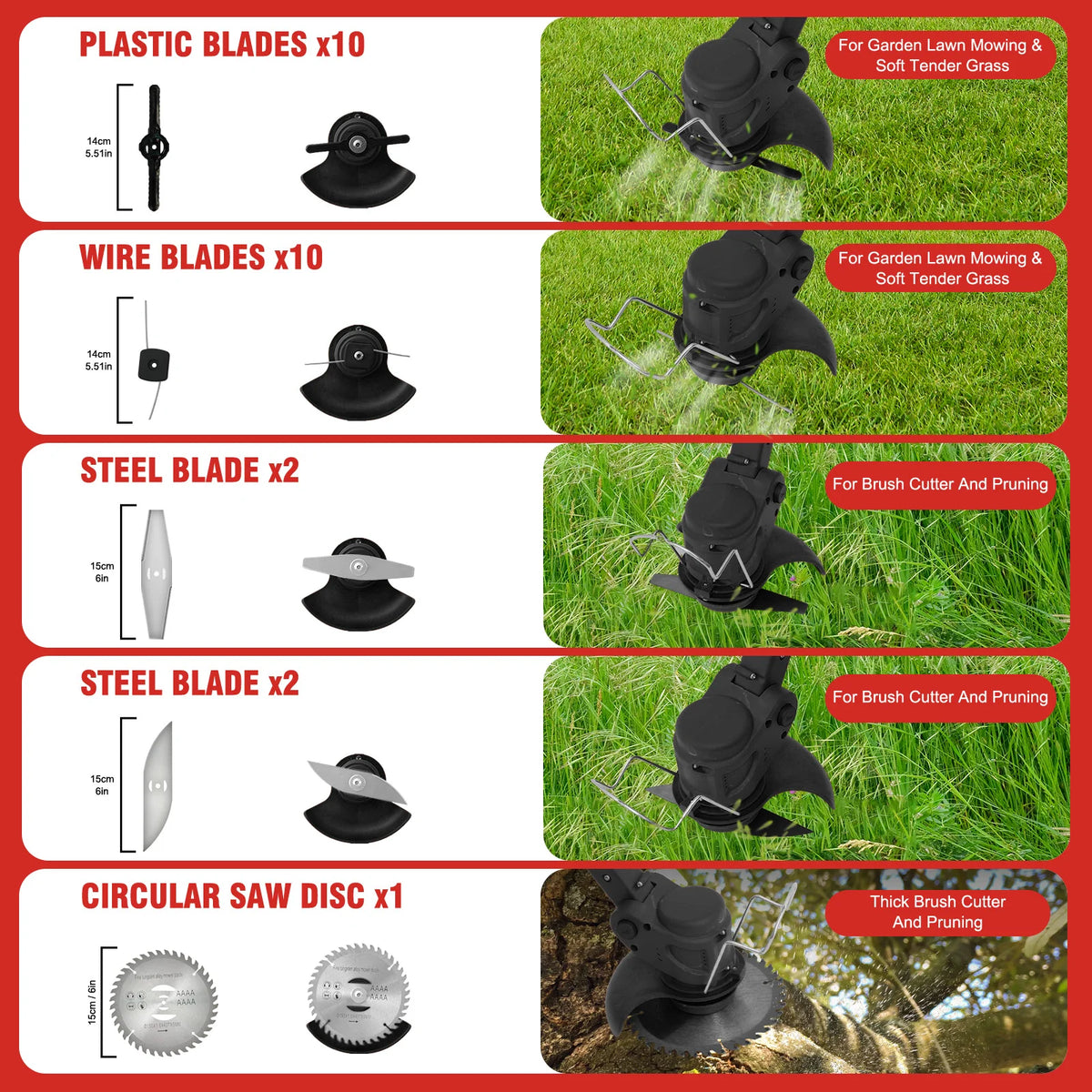 21V Cordless Brushless Grass Trimmer Lawn Mower System
