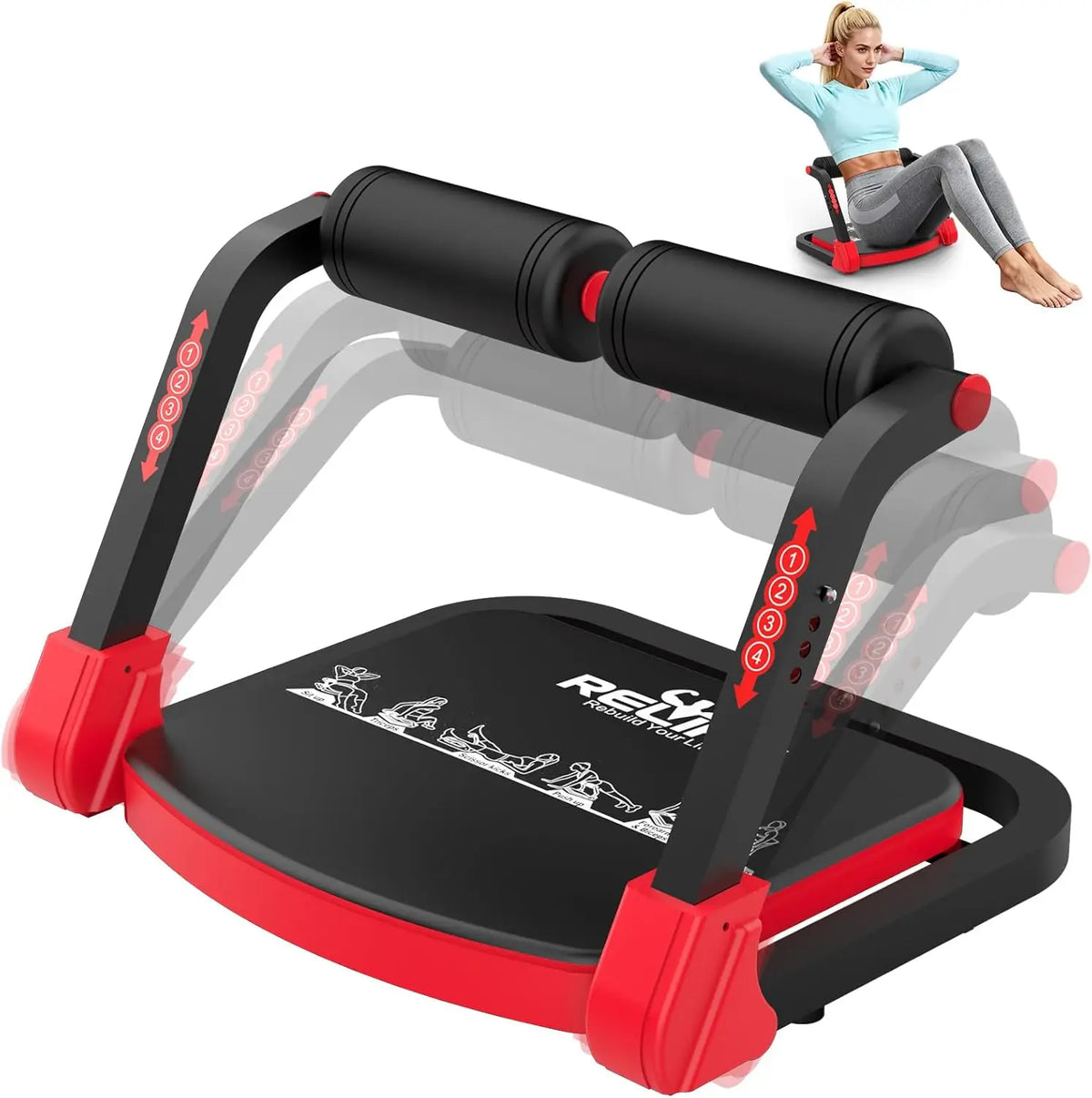 Adjustable Core Training Machine With Automatic Rebound For Home Gyms