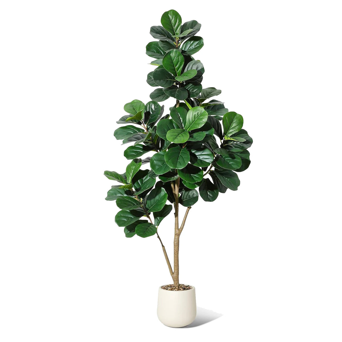 HiMISS Realistic Artificial Fiddle Leaf Fig Tree With Planter