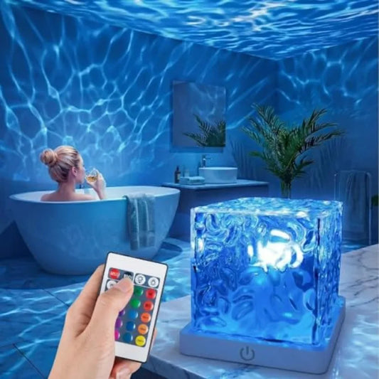 Rechargeable Ocean Wave Projector Light With Dimmable Remote Control