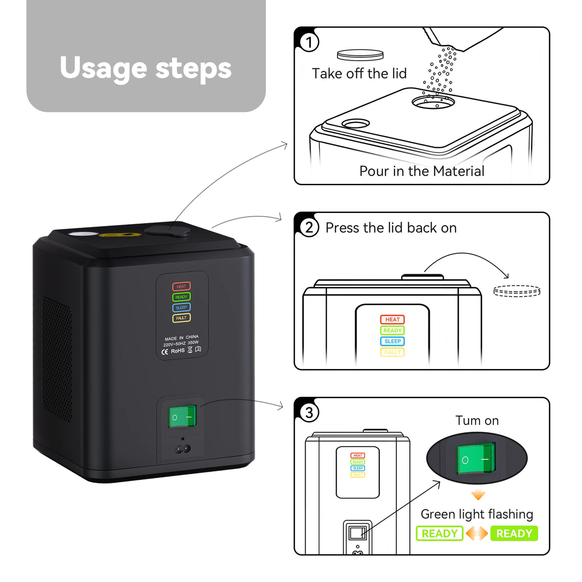 350W Mini Cold Spark Machine Wireless Remote Control Stage Effect Equipment, 2-3m Spark Height Low Temperature Spark Generator for Wedding Proposal Party Club Live Show, No DMX