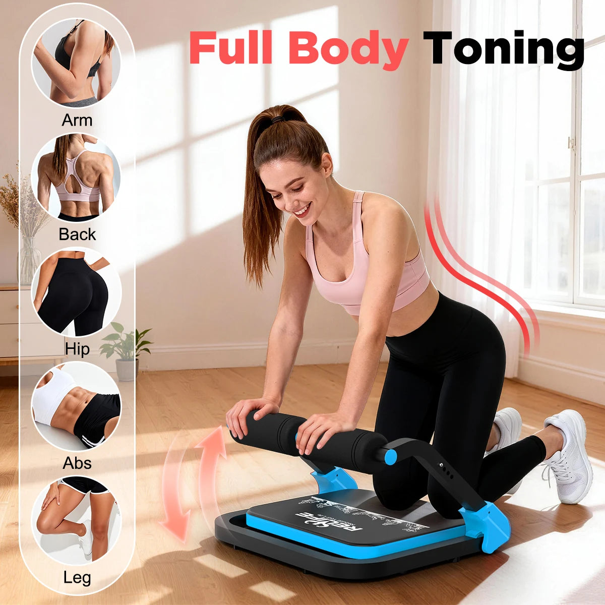 Adjustable Core Training Machine With Automatic Rebound For Home Gyms