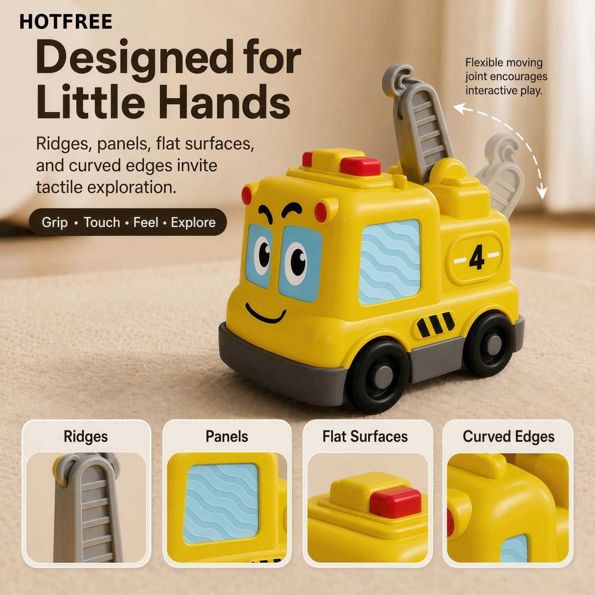 Hotfree Magnetic Toddler Toy Cars Set For STEM Education