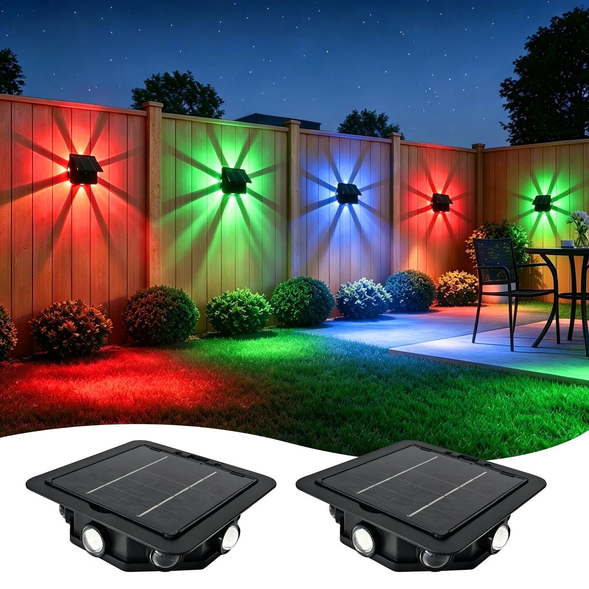 Morglad Solar Led Wall Light Waterproof Outdoor Garden Decor Lamp