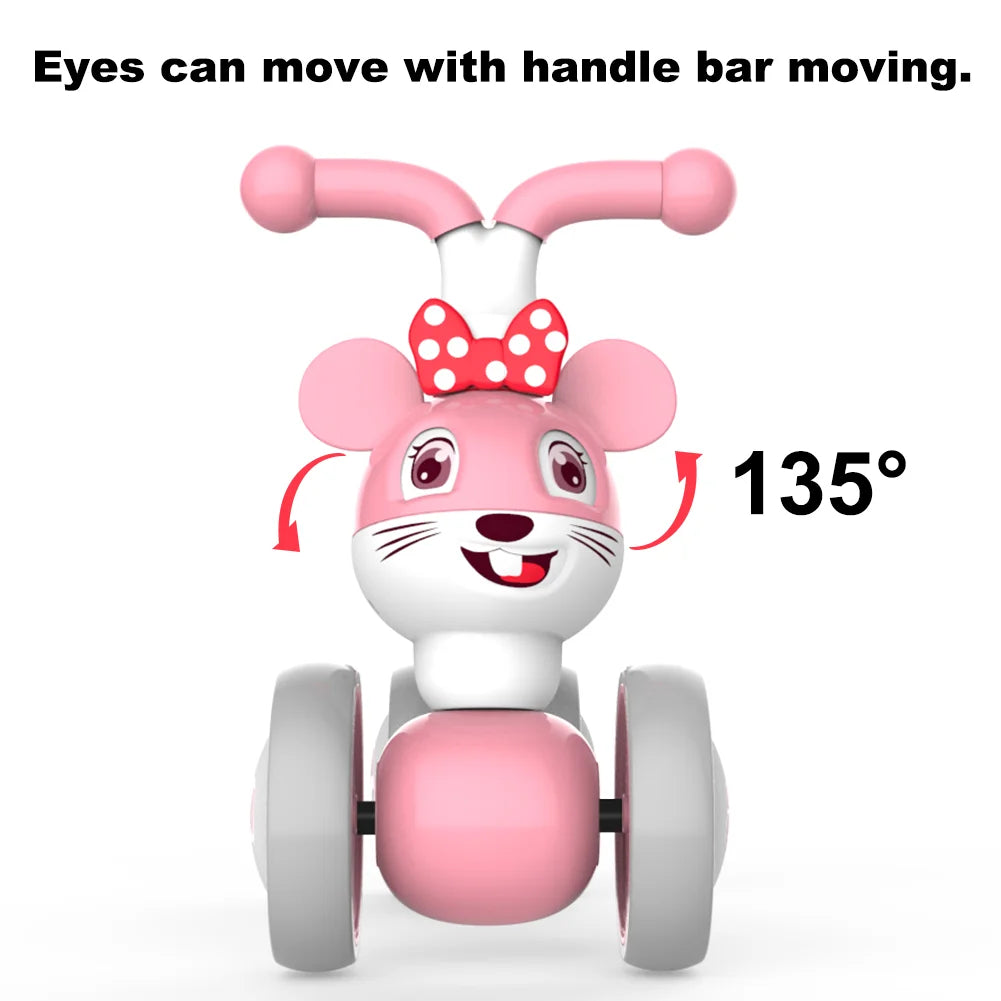 LLParty Baby Balance Bike Mouse Ride On Toy for Kids