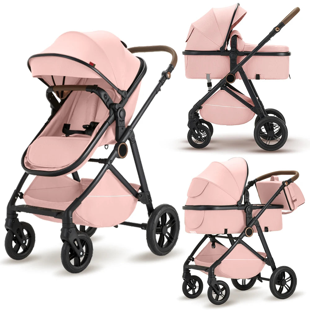 B.Childhood 2 In 1 Foldable Baby Stroller Adjustable Canopy