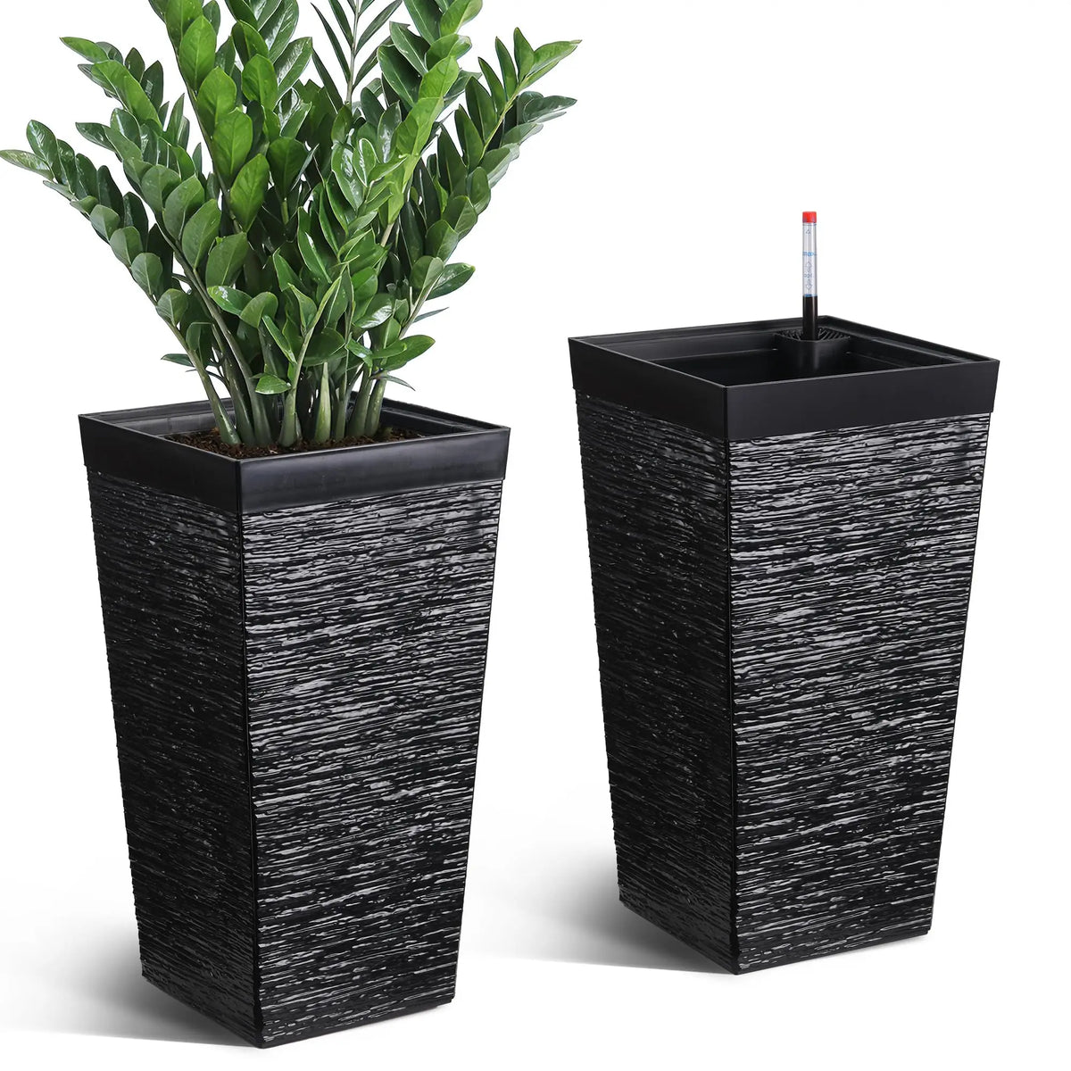HiMiss Self Watering Planter Pots For Indoor Outdoor Use