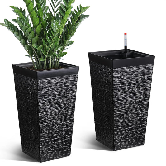 HiMiss Self Watering Planter Pots For Indoor Outdoor Use