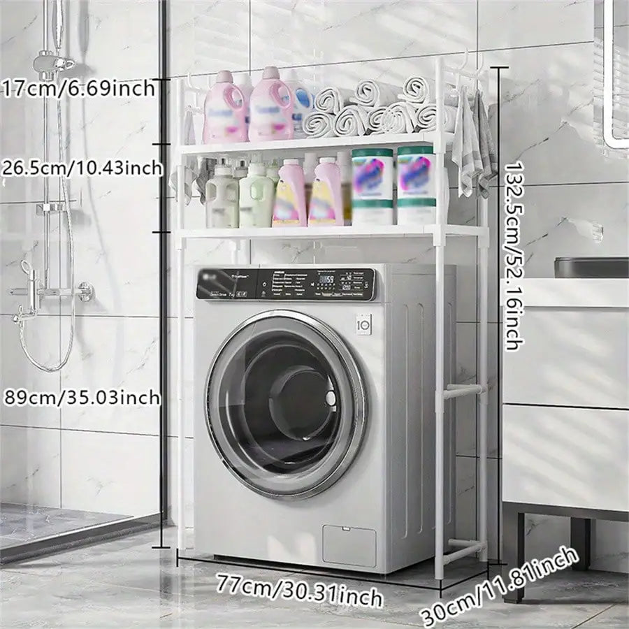 Metal Bathroom Storage Rack Floor Mounted Over Toilet Washing Machine Multifunctional Organizer Home Decor