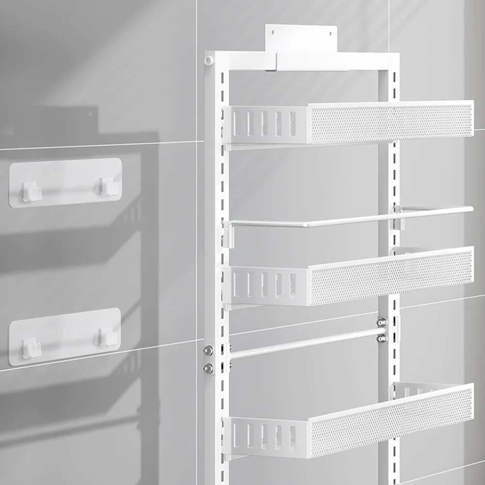 Adjustable 6-level metal pantry organizer for hanging on the door, spice organizer for hanging or wall mounting, for kitchen, bedroom, bathroom