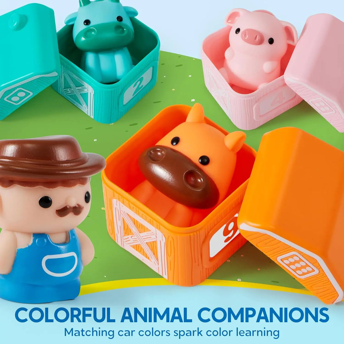 Joyfy Learning Farm Train Counting Matching Sorting Puzzle Toy