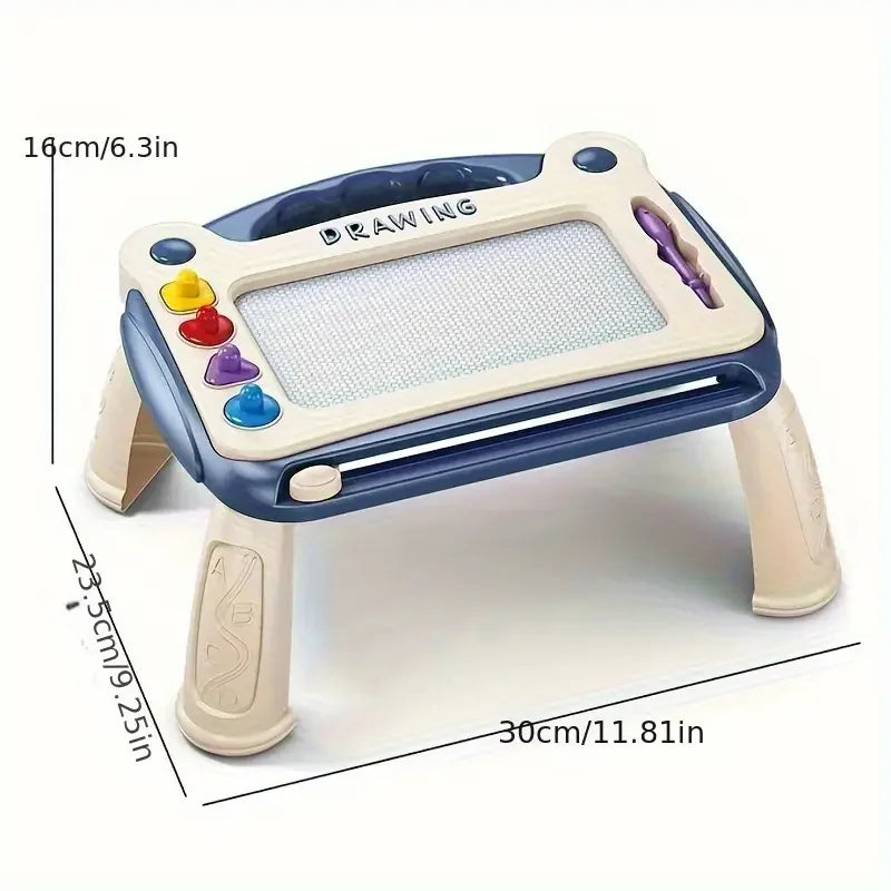 Toddler Magnetic Drawing Board With Erasable Pen And Creative Stamps