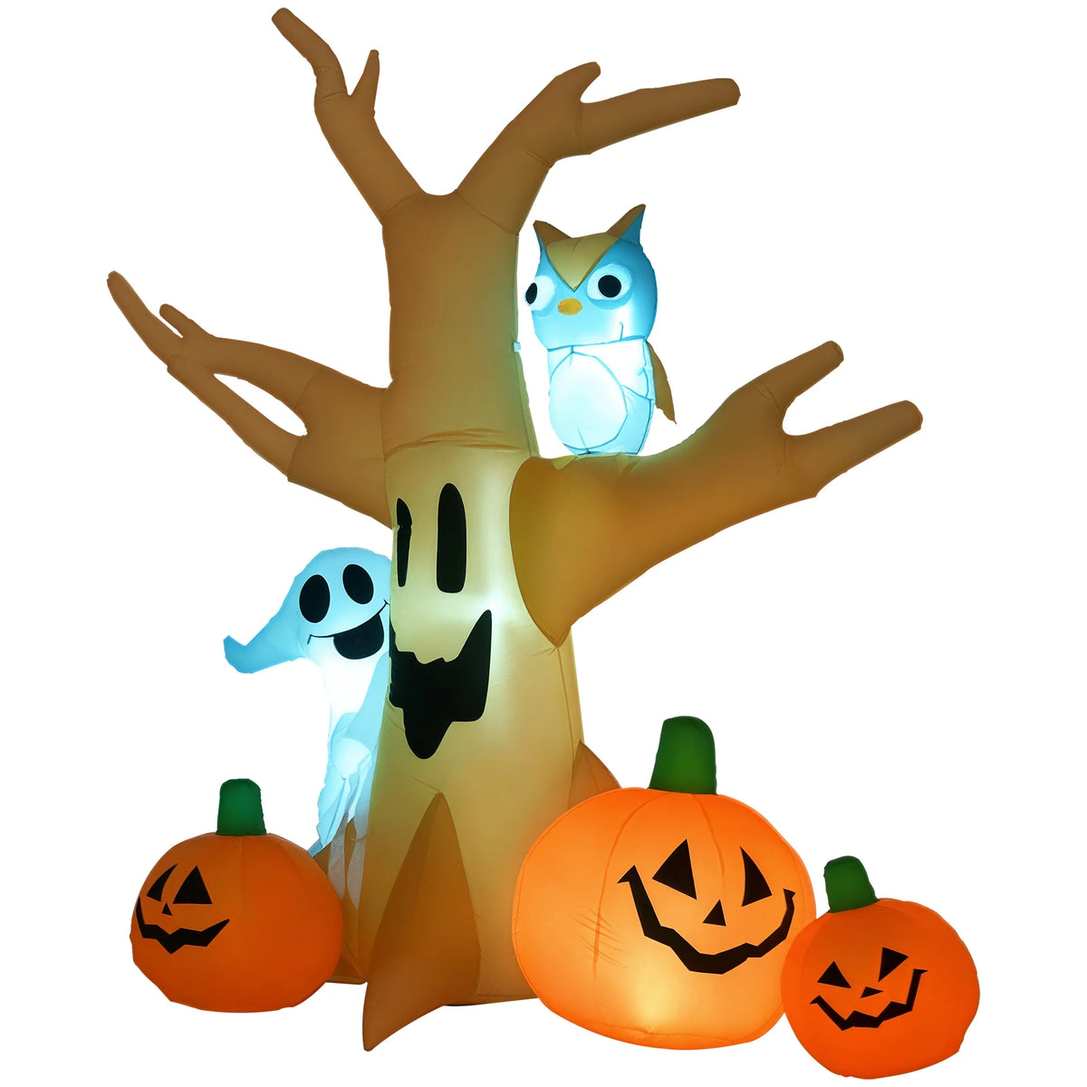 HOMCOM Halloween Inflatable Haunted Tree Outdoor Decoration
