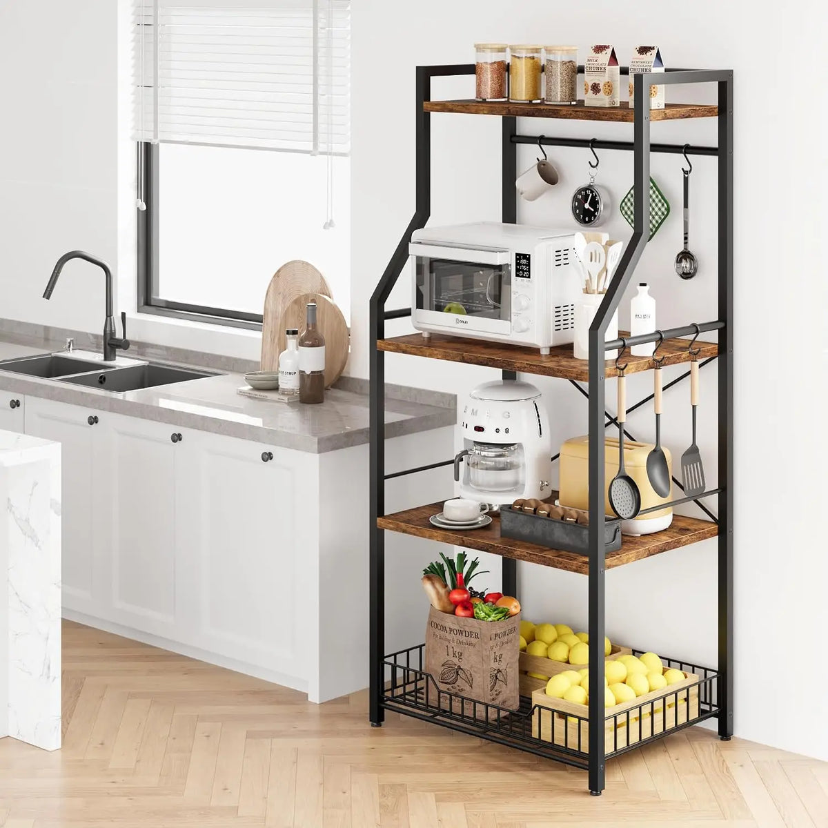 Garvee Four Tier Floor Standing Kitchen Cookware Storage Rack