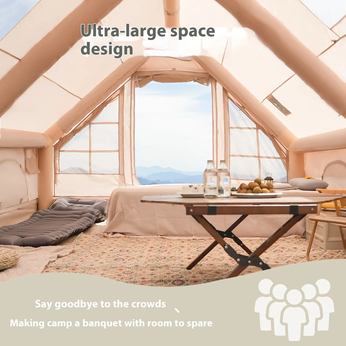 Pakicetus Automatic Inflatable Outdoor Family Camping Tent