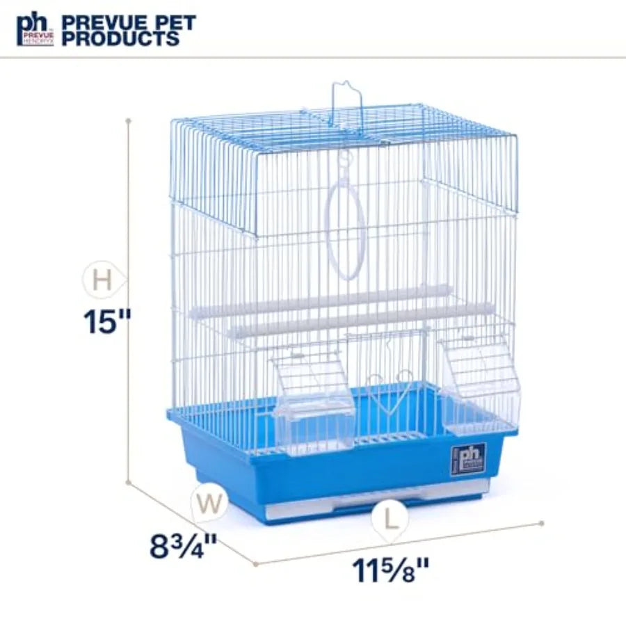 Portable Iron Square Roof Bird Cage With Carrying Handle