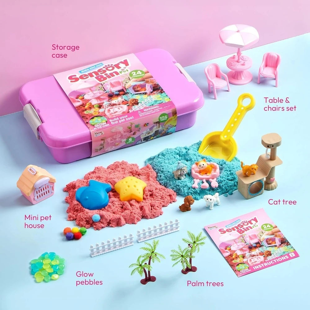 Joyfy Glow In Dark Stones Pet Sensory Bin For Kids Playset
