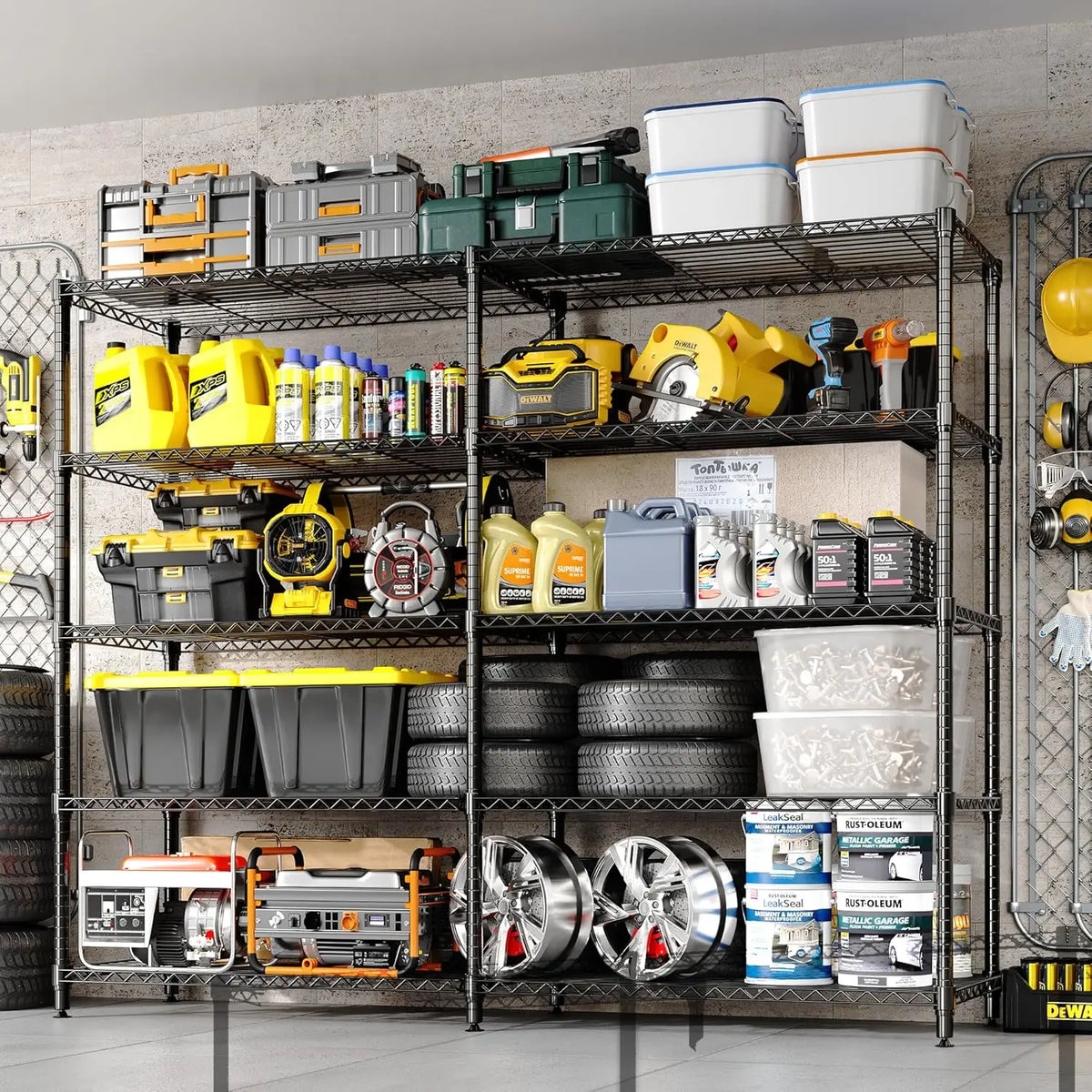 Twister Ck Heavy Duty Metal Storage Shelves Adjustable Folding Rack